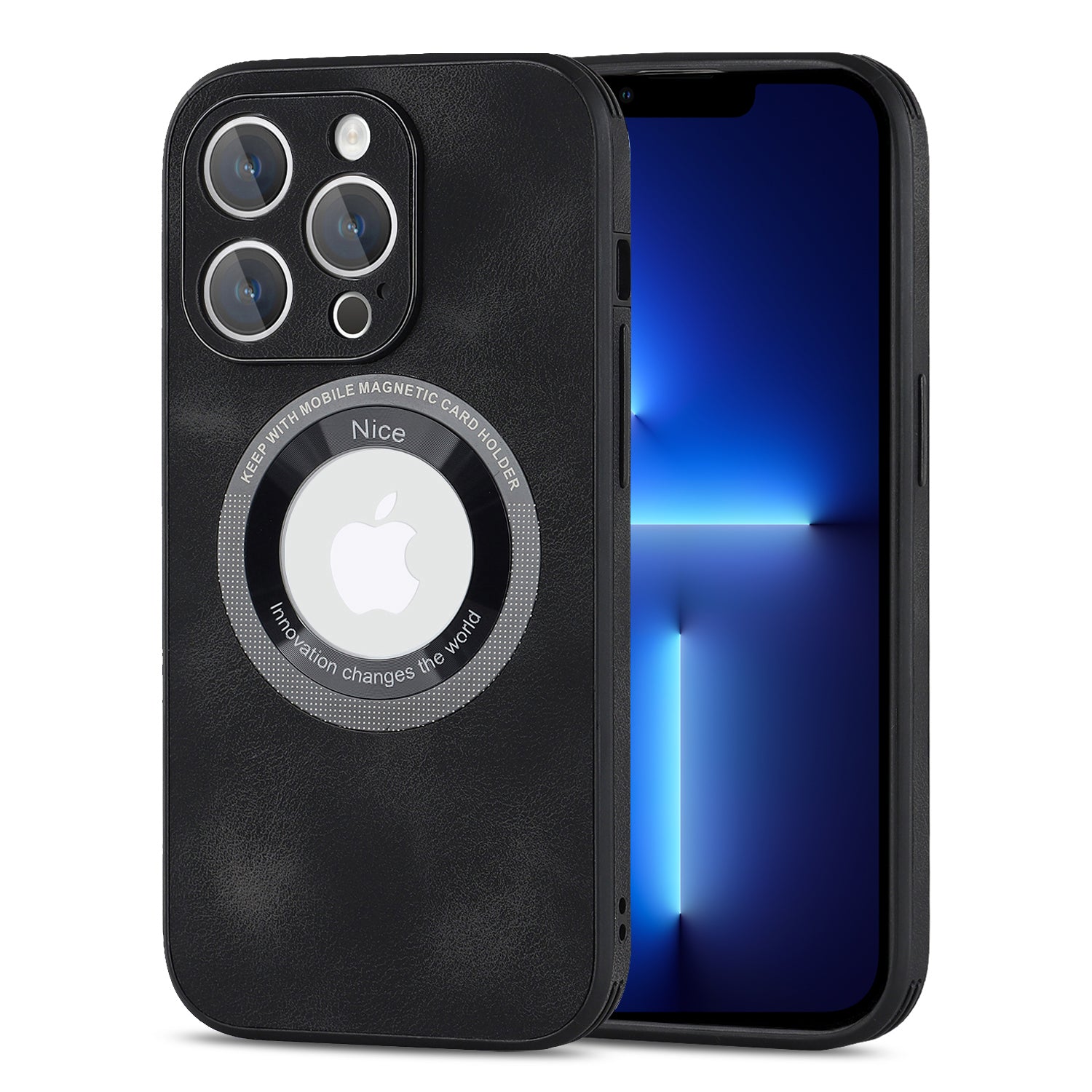 For iPhone 13 Pro Max Magnetic Case Shockproof PU Leather+PC+TPU Logo View Phone Cover For iPhone 13 Pro Max Magnetic Case Shockproof PU Leather+PC+TPU Logo View Phone Cover